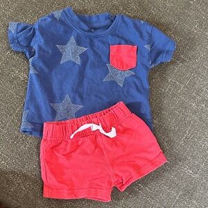 Carter's Blue and Red Star Matching Set